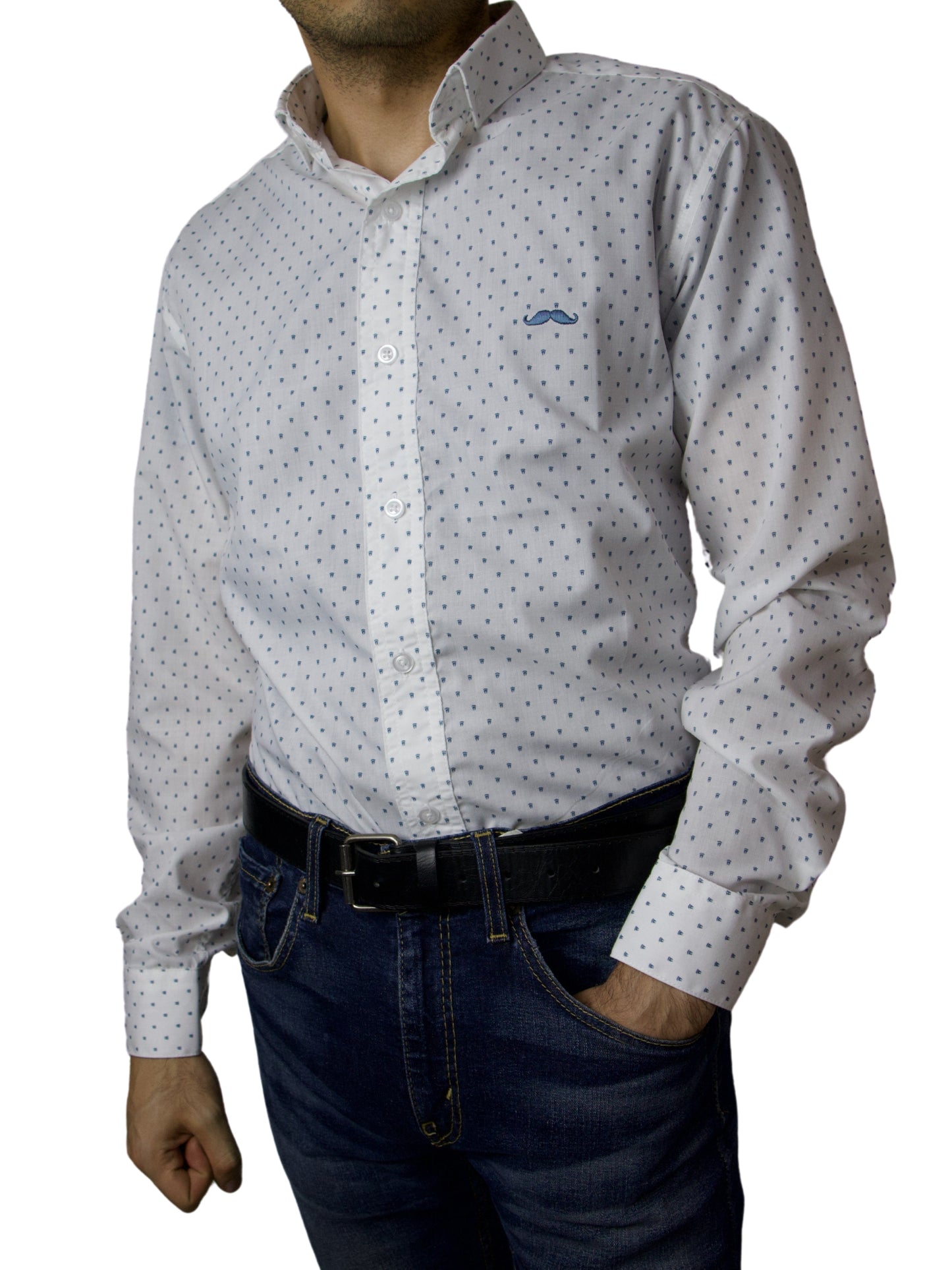 Camisa slim fit - Blanco fresco