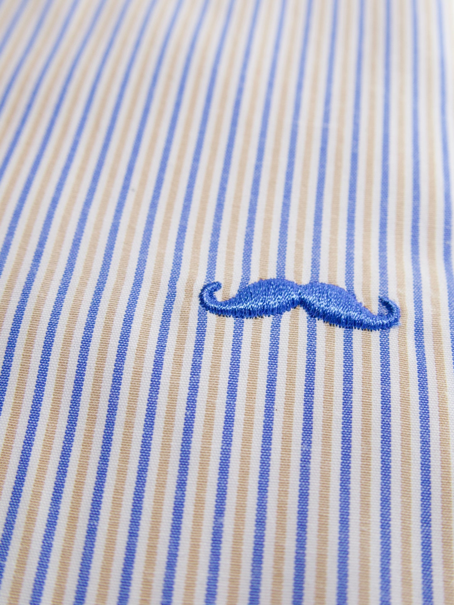 Camisa slim fit - Rayas azul y amarillo