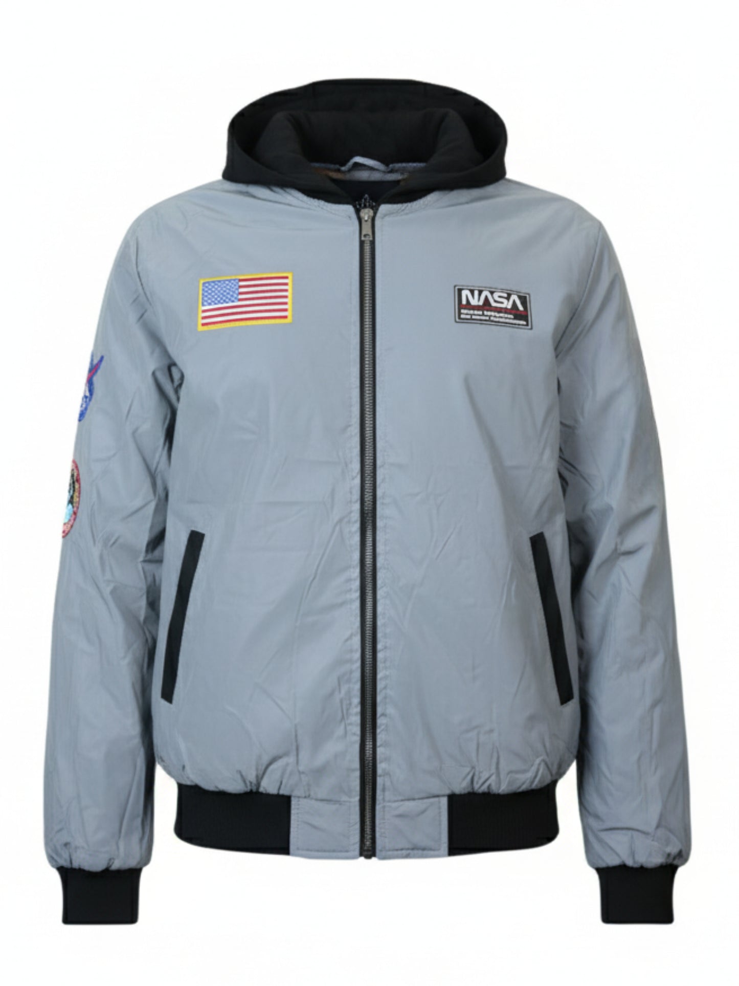 Chamarra reflejante NASA con capucha unisex