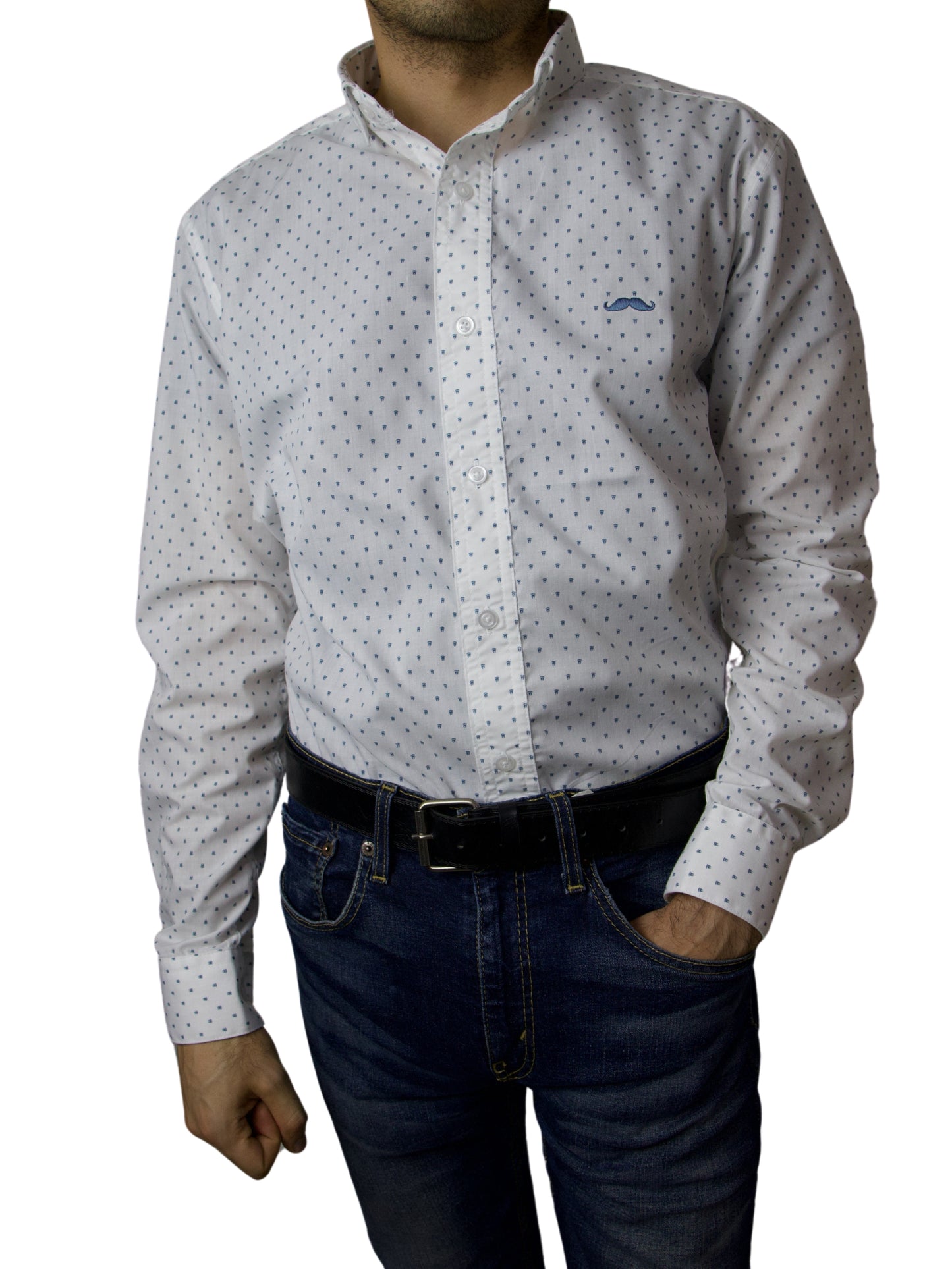 Camisa slim fit - Blanco fresco