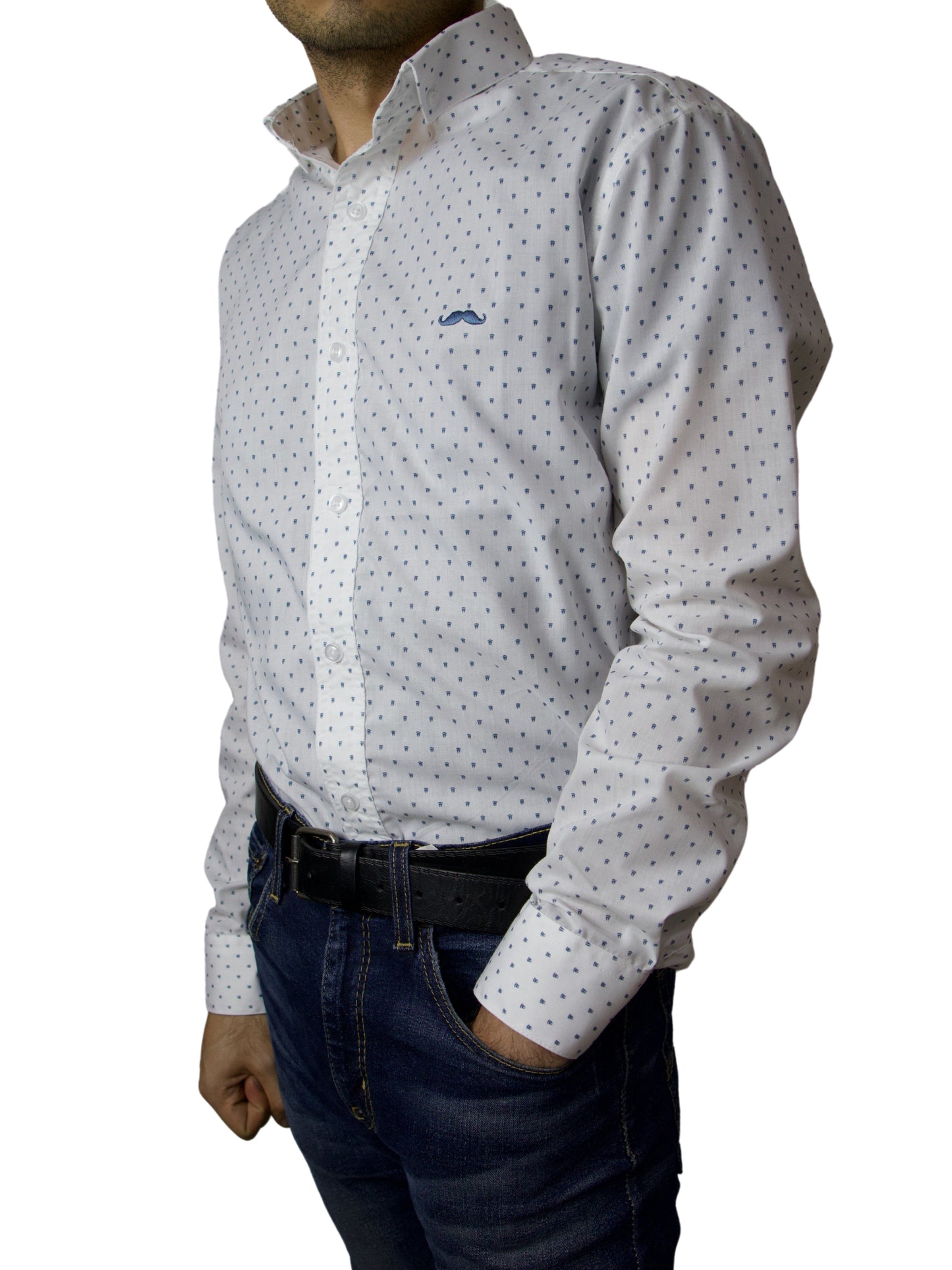 Camisa slim fit - Blanco fresco