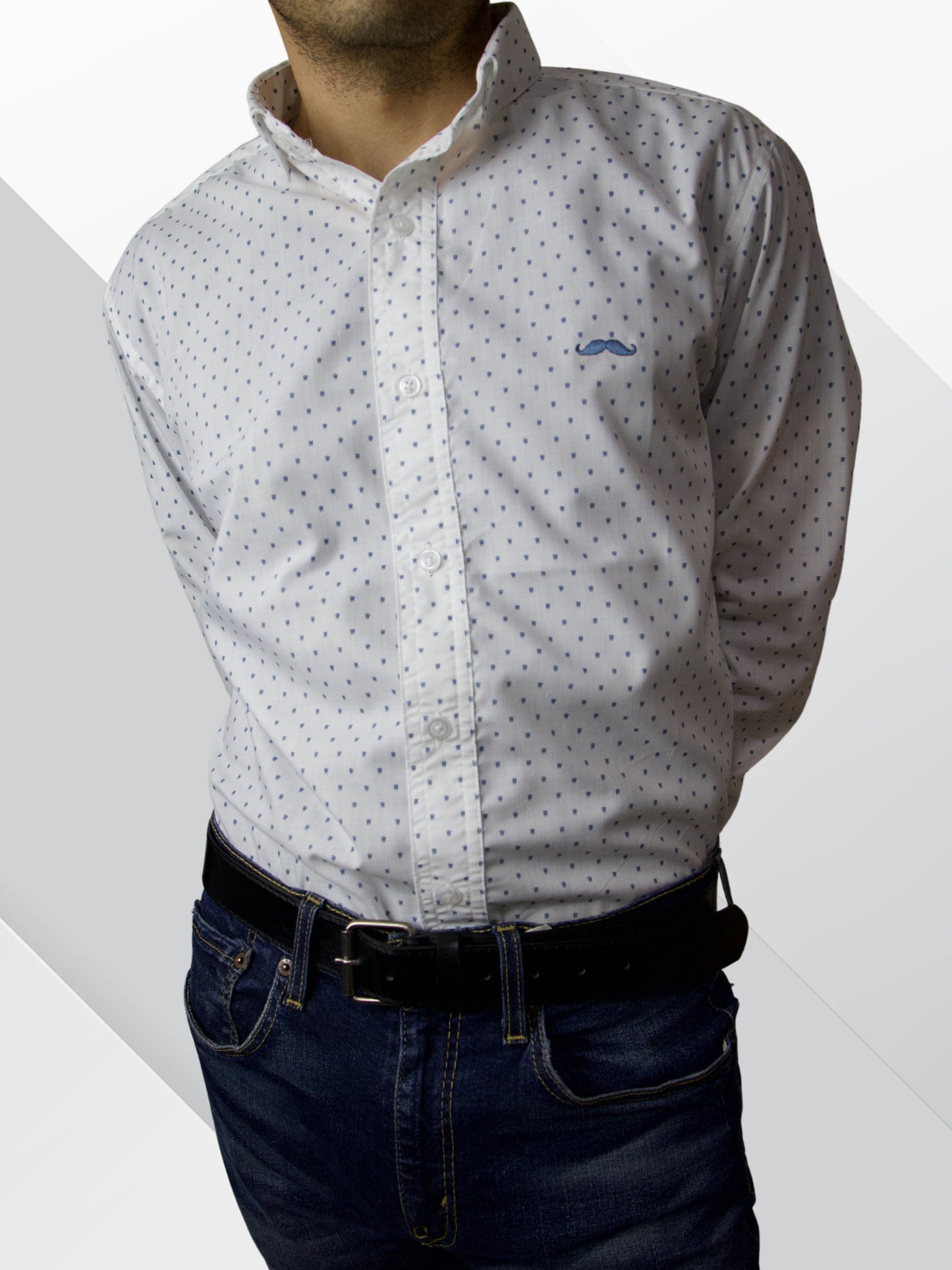 Camisa slim fit - Blanco fresco