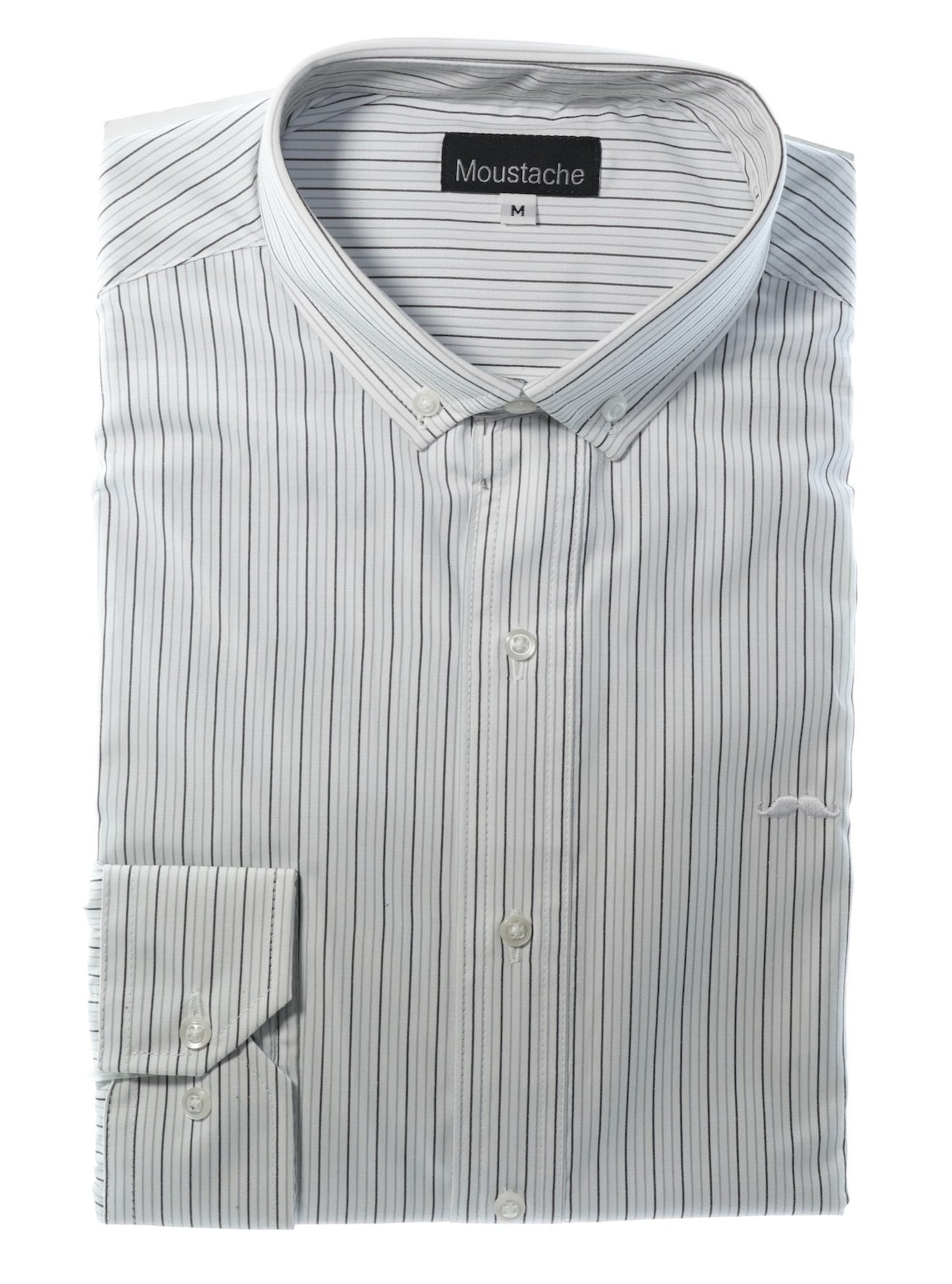 Camisa slim fit -  Blanco rayas