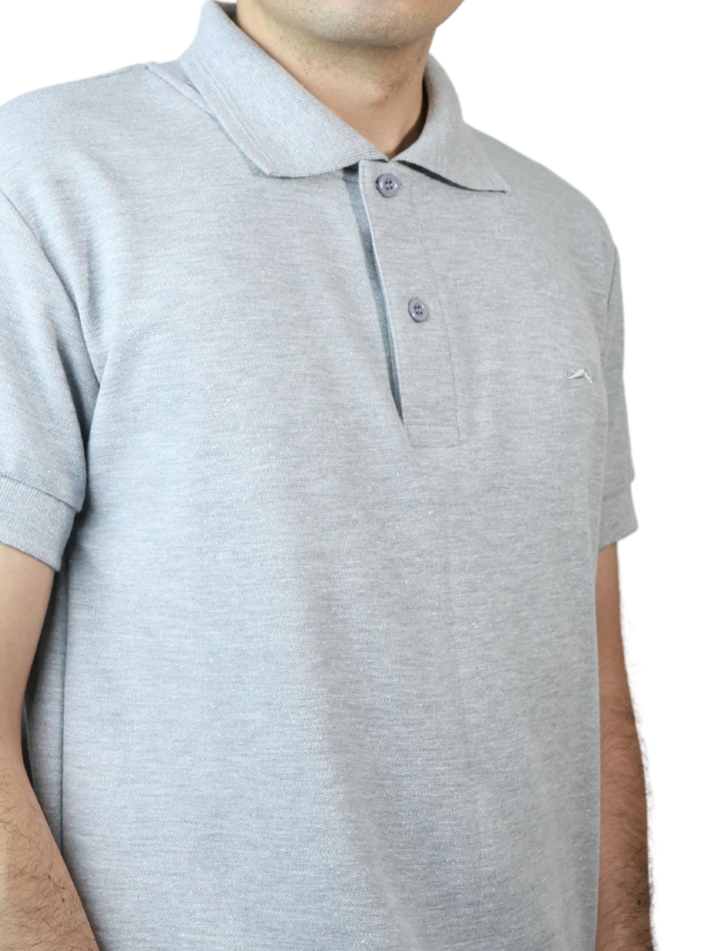 Playera Polo - Gris claro
