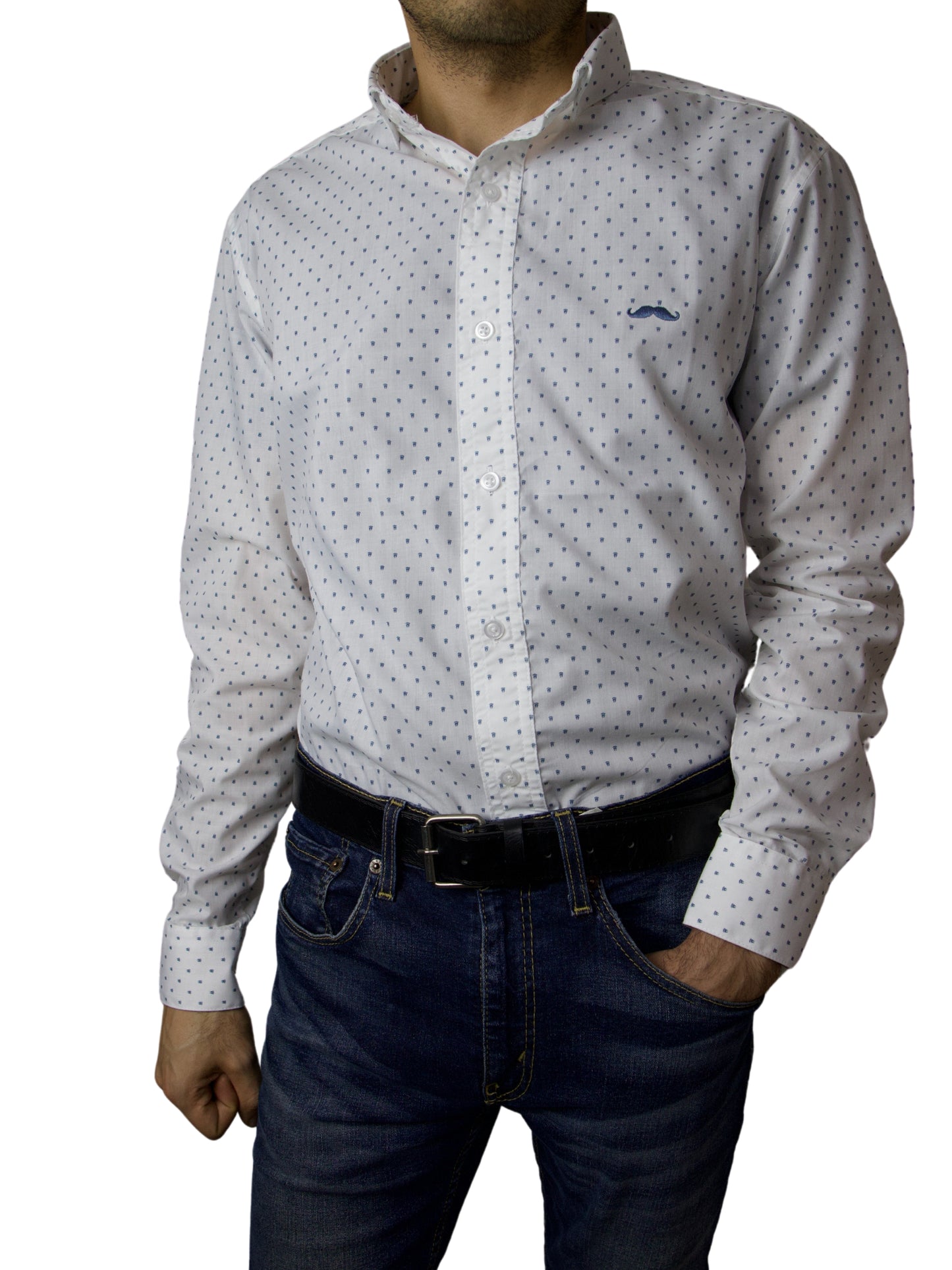 Camisa slim fit - Blanco fresco