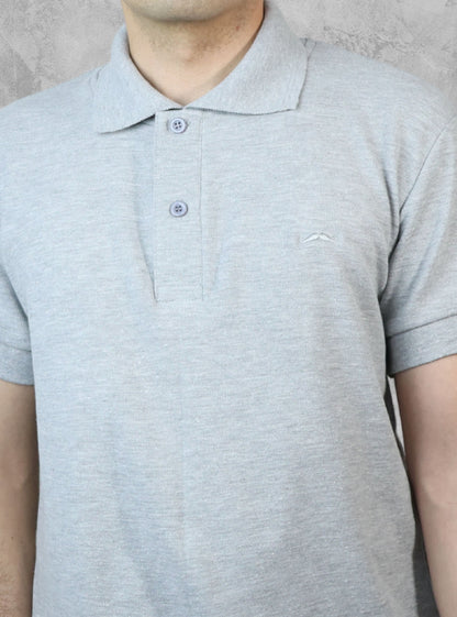 Playera Polo - Gris claro