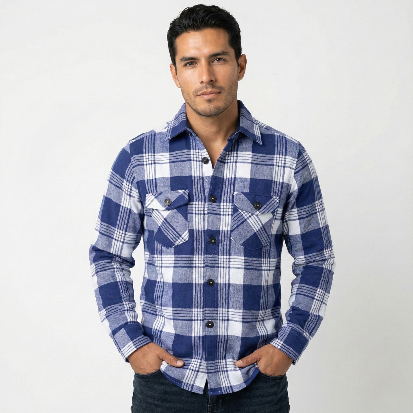 Camisa de franela slim fit con forro térmico - Varios colores