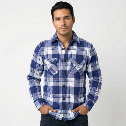 Camisa de franela slim fit con forro térmico - Varios colores