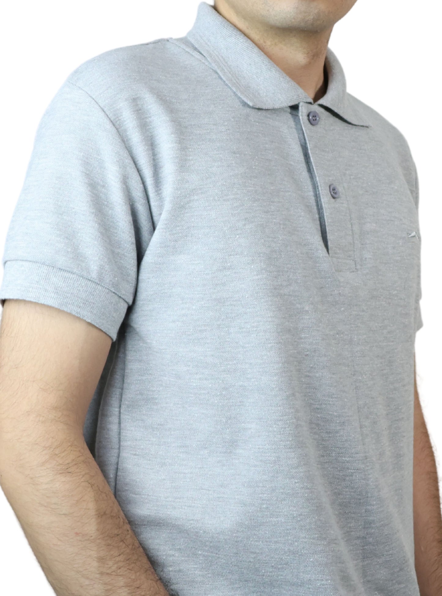 Playera Polo - Gris claro