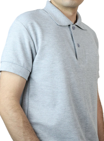 Playera Polo - Gris claro
