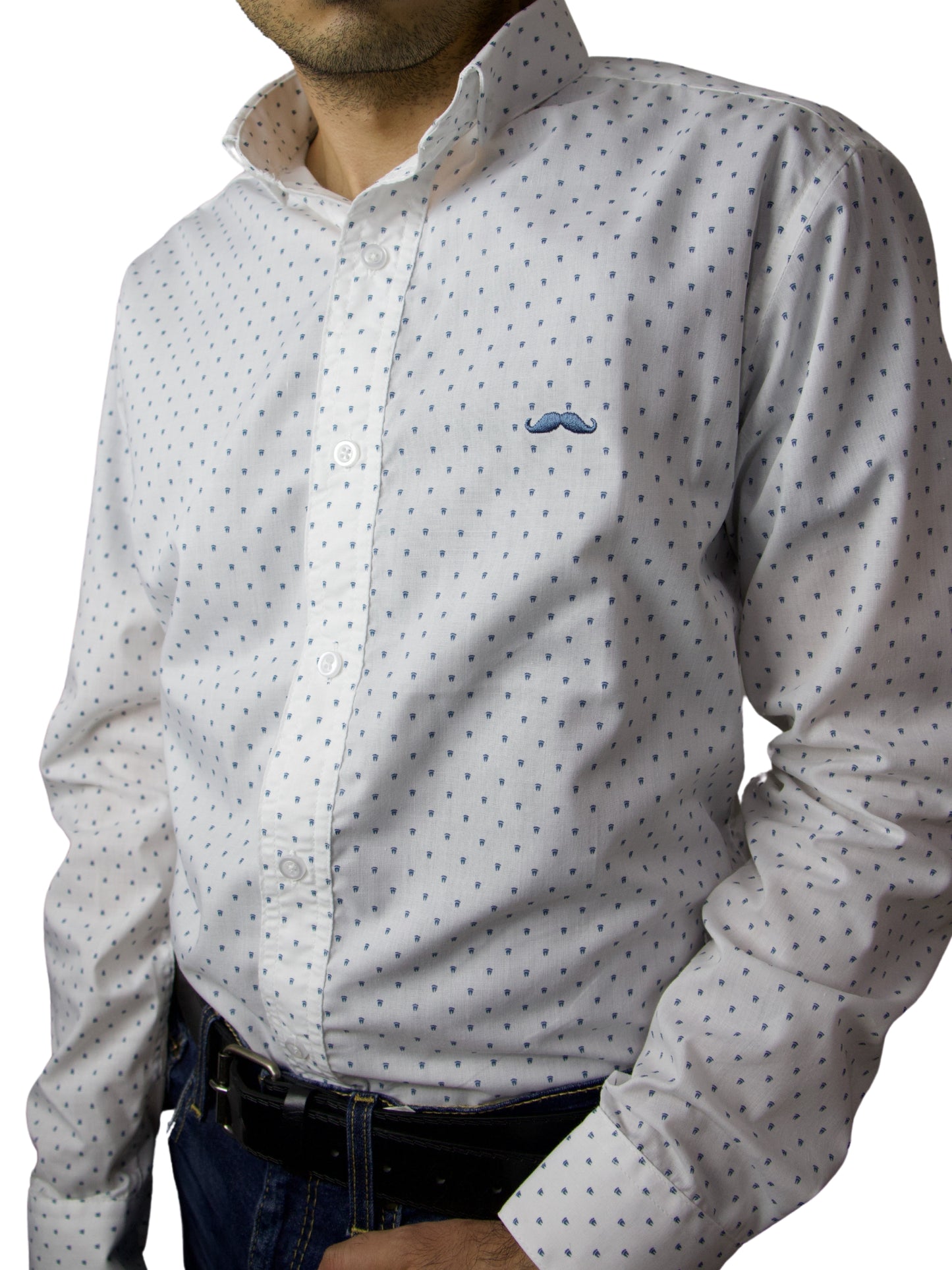 Camisa slim fit - Blanco fresco