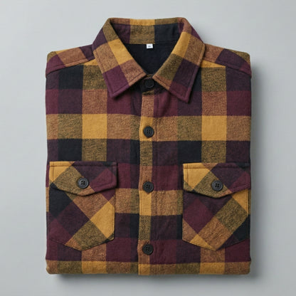 Camisa de franela slim fit con forro térmico - Varios colores