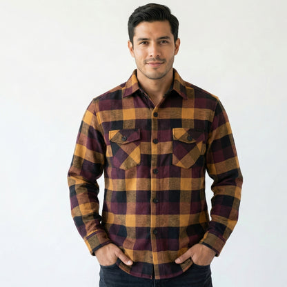 Camisa de franela slim fit con forro térmico - Varios colores