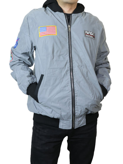 Chamarra reflejante NASA con capucha unisex