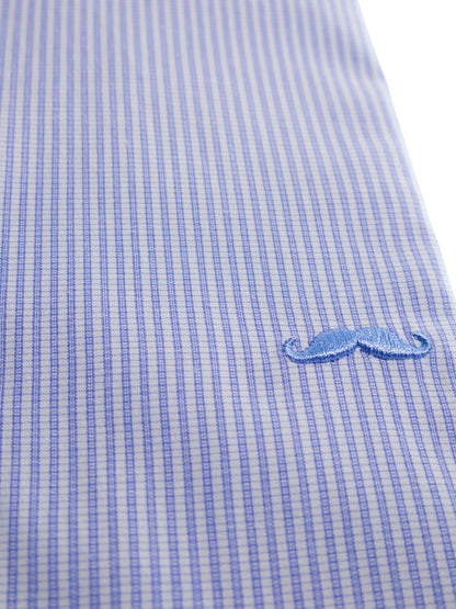 Camisa slim fit - Rayas azul 2