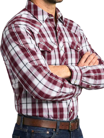 Camisa Vaquera Slim Fit  - Cuadro rojo