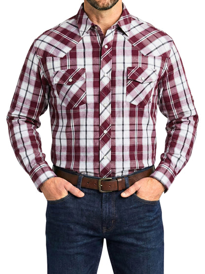 Camisa Vaquera Slim Fit  - Cuadro rojo