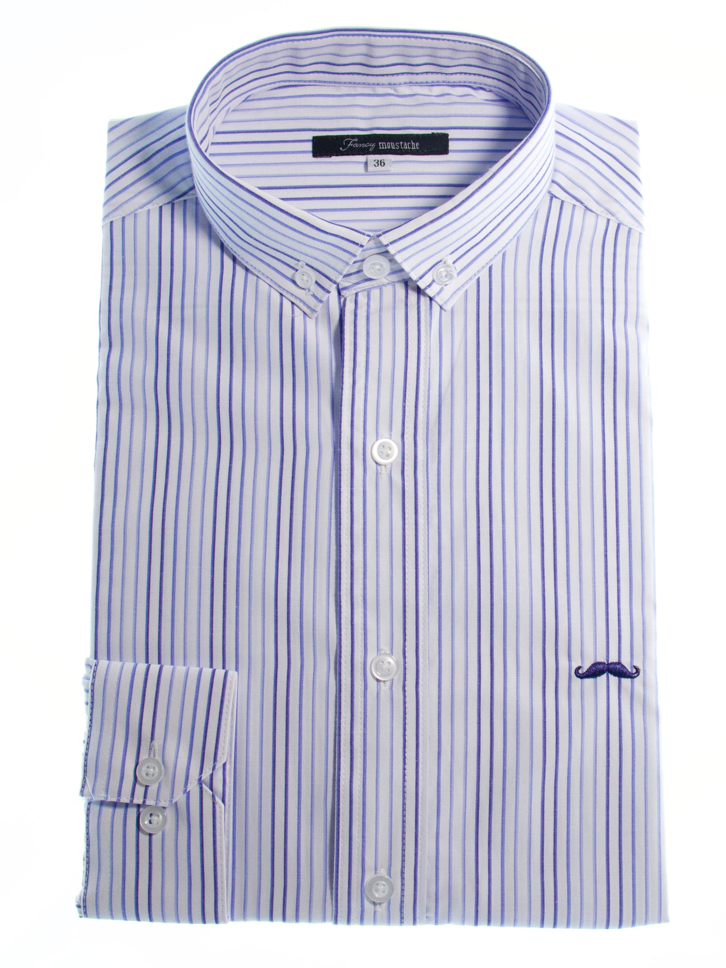 Camisa slim fit - Rayas azul