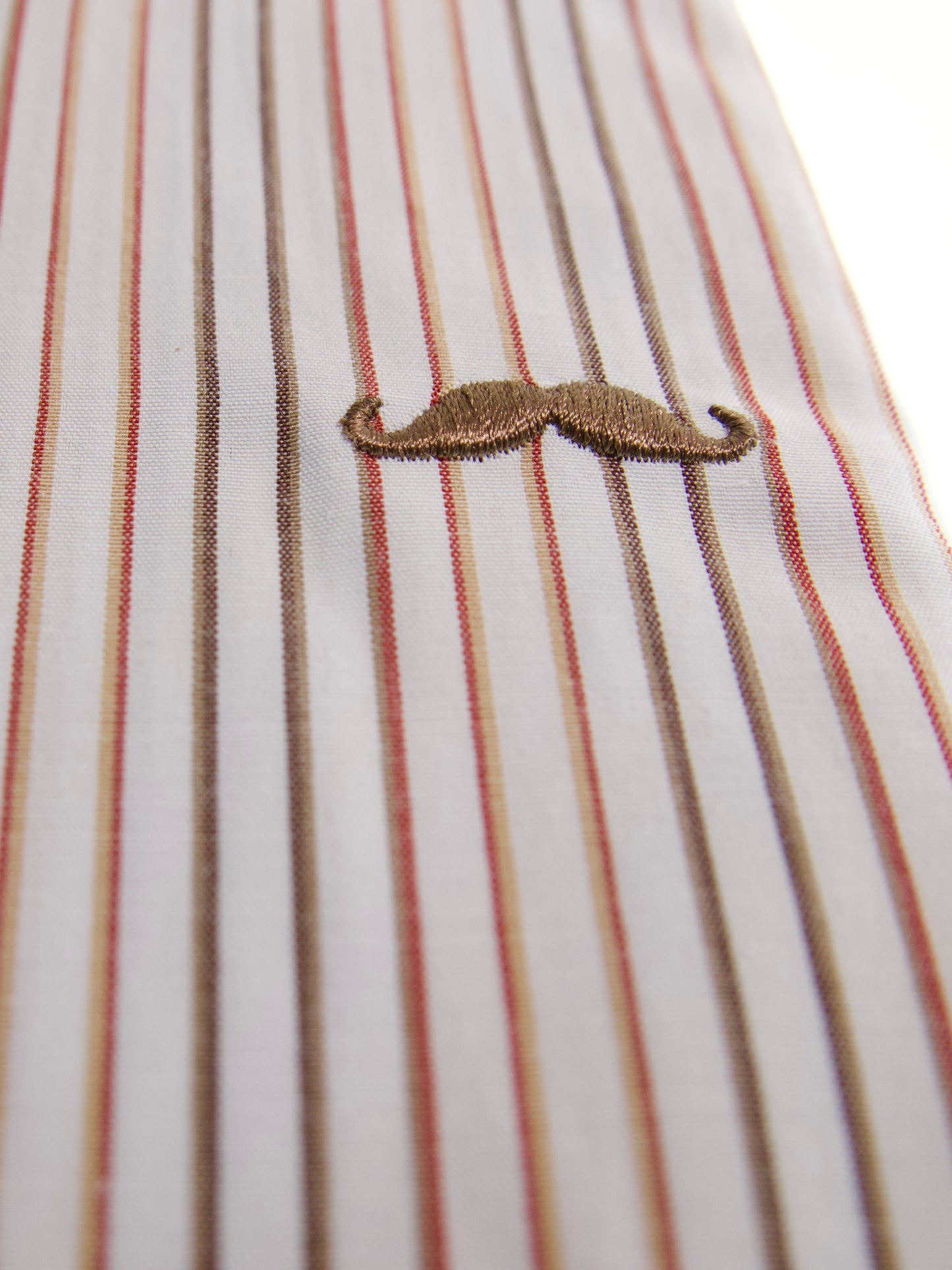 Camisa slim fit - Rayas café