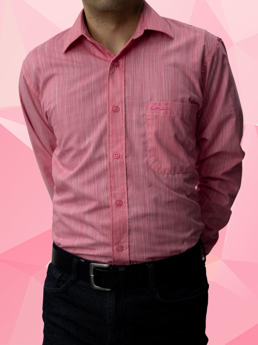 Camisa corte regular - Rosa caramelo