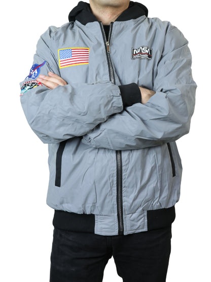 Chamarra reflejante NASA con capucha unisex