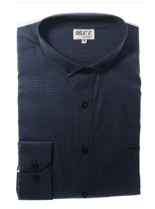 Camisa slim fit - Marino bordado