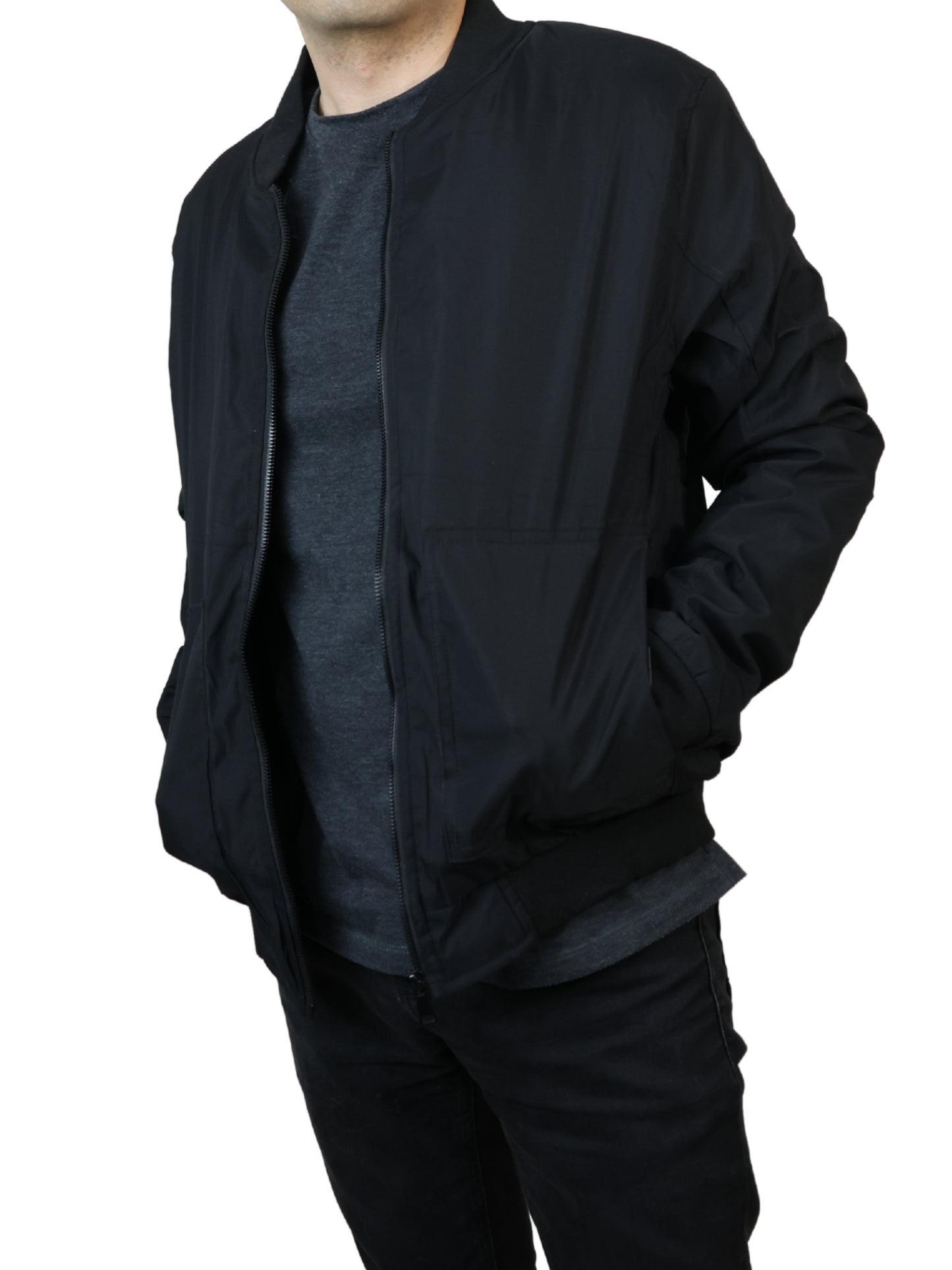 Chamarra Bomber - Negro
