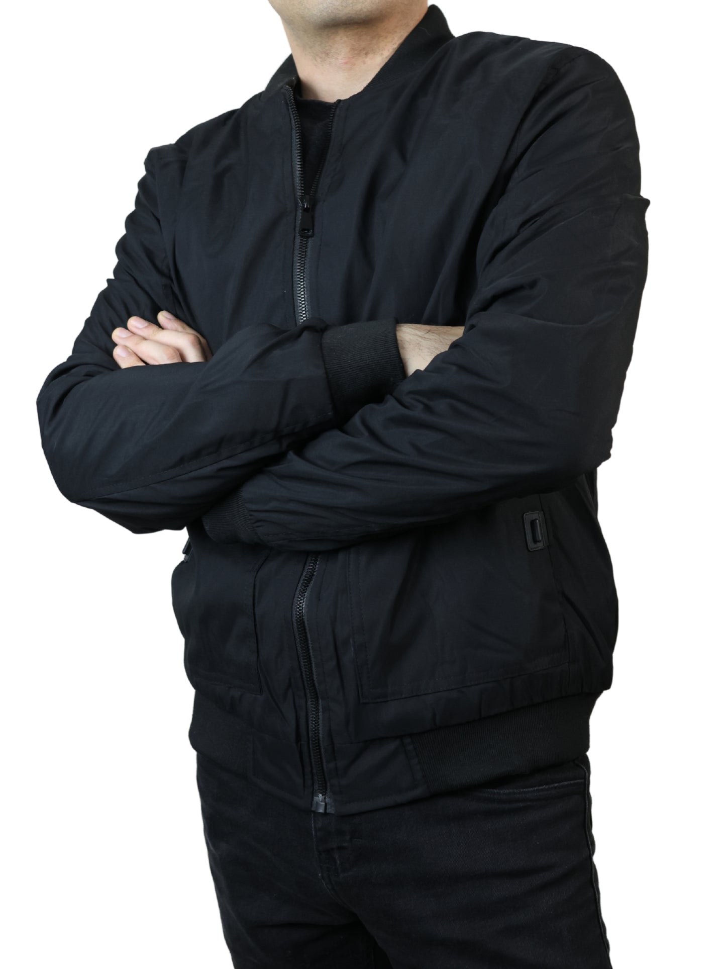 Chamarra Bomber - Negro