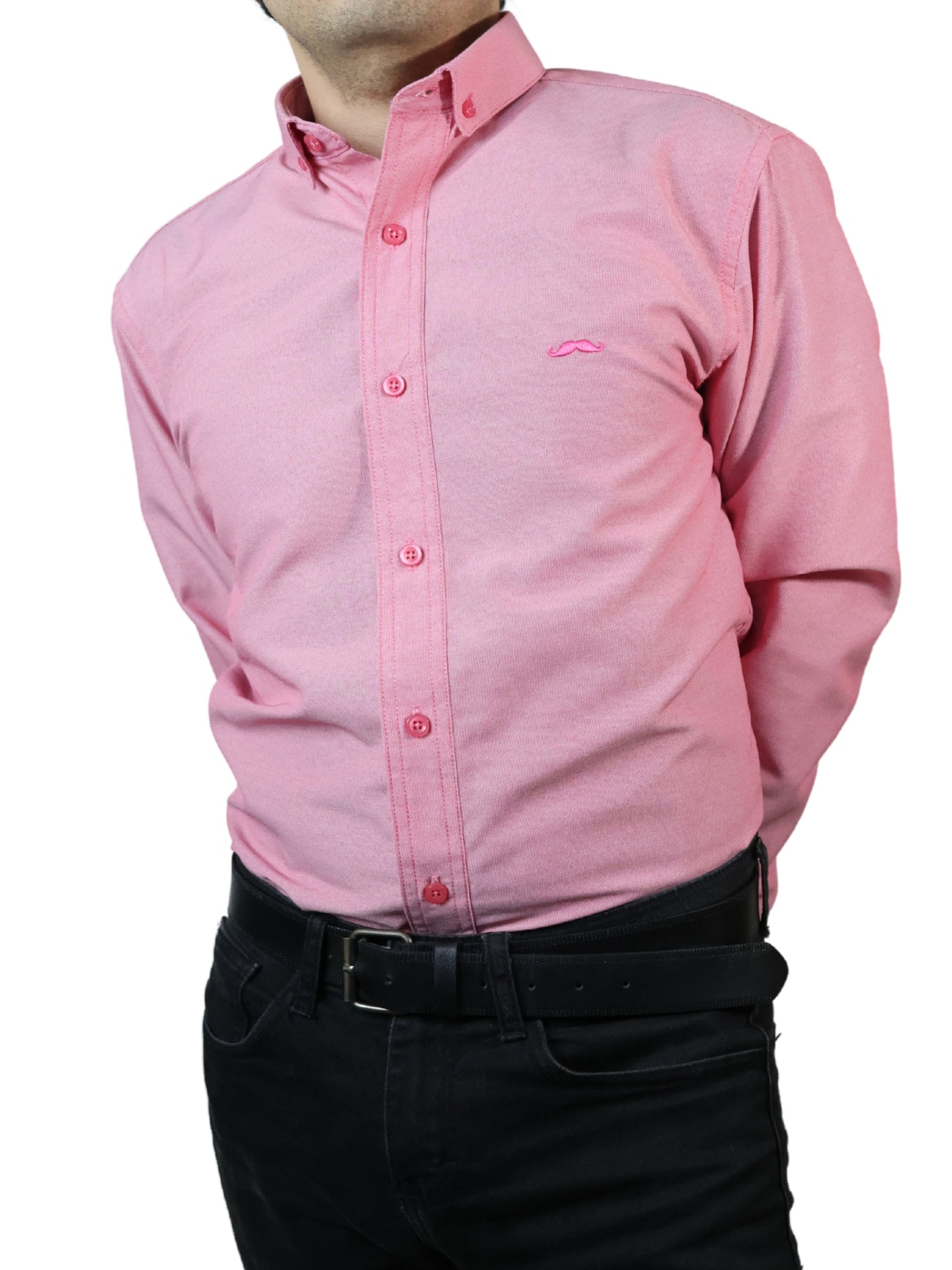 Camisa slim fit - Rosa claro