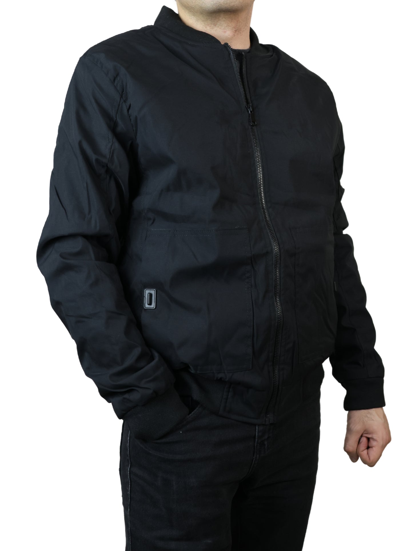 Chamarra Bomber - Negro