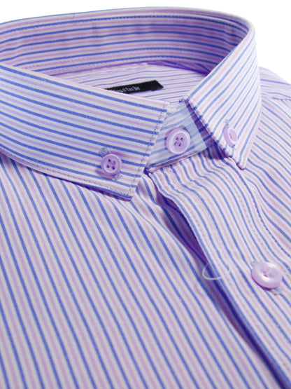Camisa slim fit - Rayas púrpura