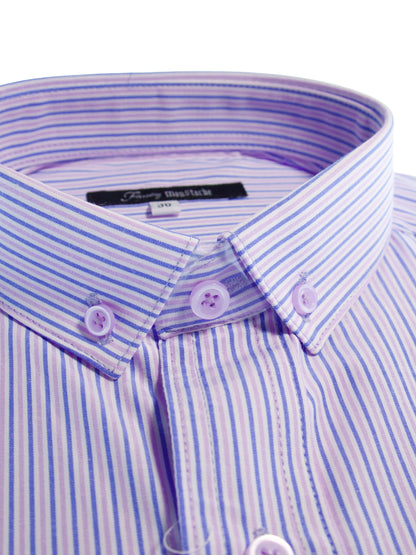 Camisa slim fit - Rayas púrpura