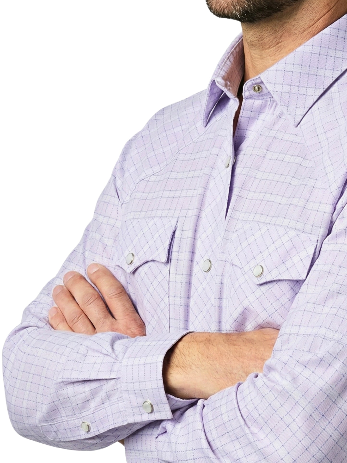 Camisa Vaquera Slim Fit  - Lila