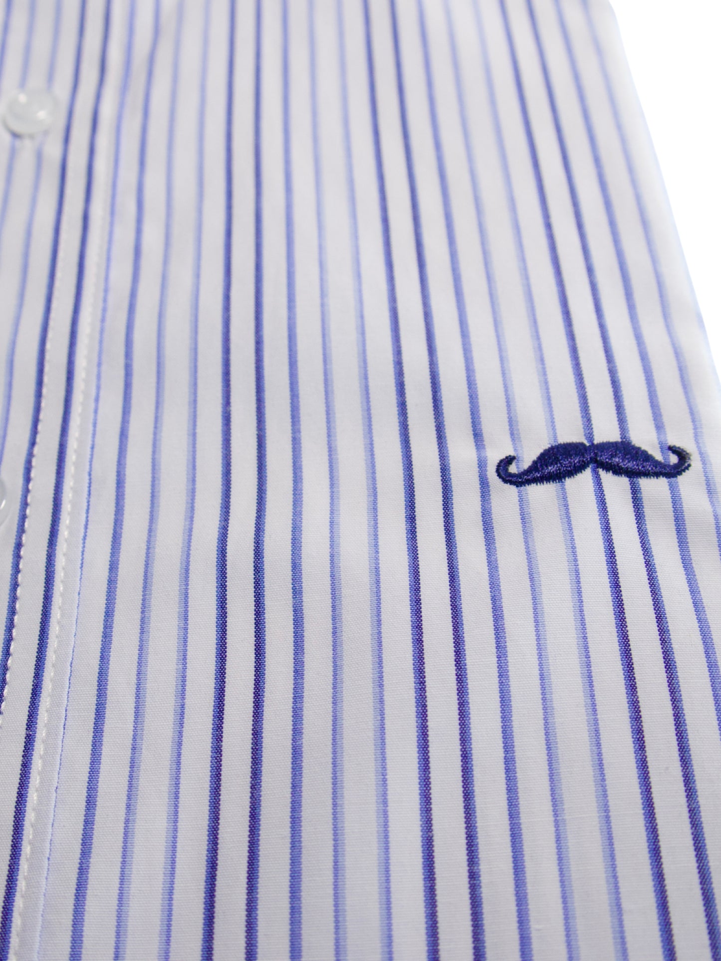 Camisa slim fit - Rayas azul