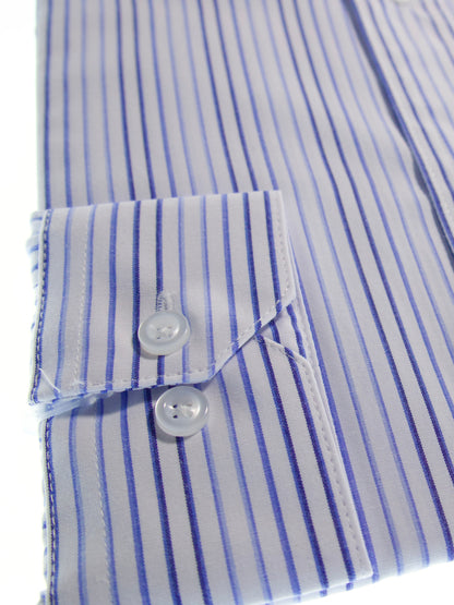 Camisa slim fit - Rayas azul