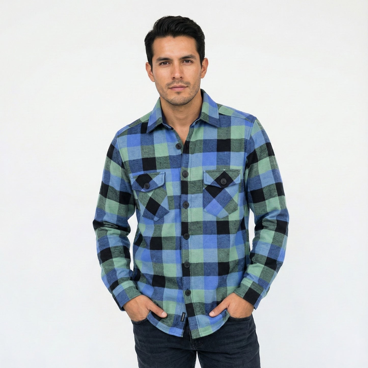 Camisa de franela slim fit con forro térmico - Varios colores