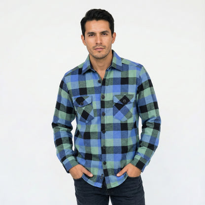 Camisa de franela slim fit con forro térmico - Varios colores