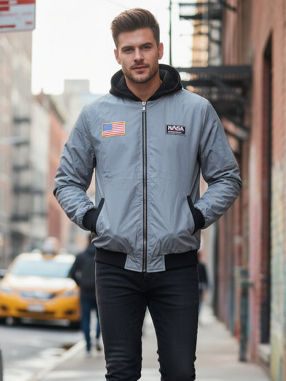 Chamarra reflejante NASA con capucha unisex