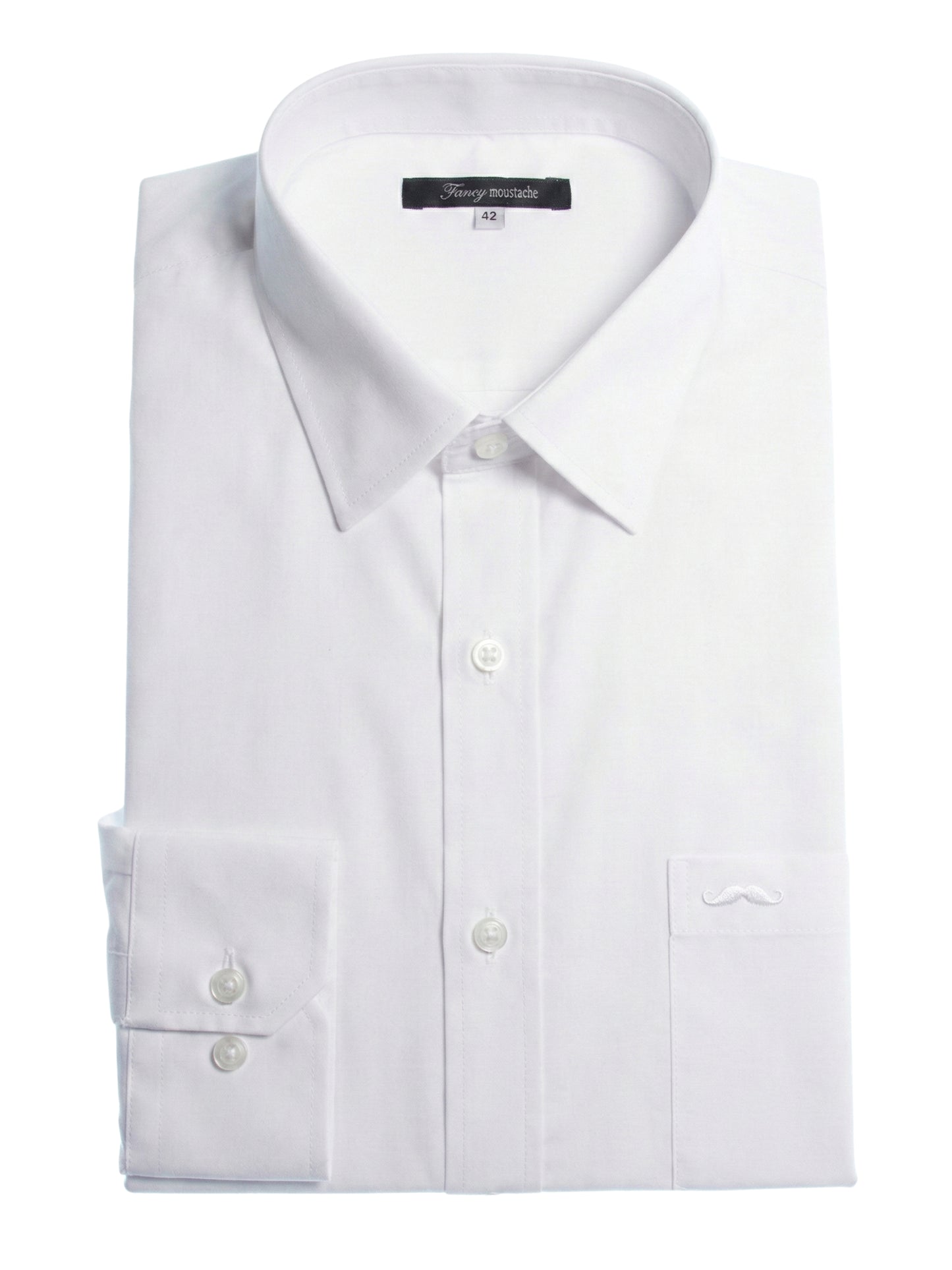 Camisa corte regular - Blanco liso