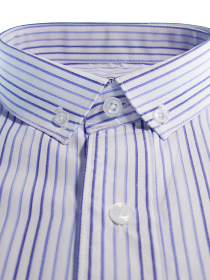 Camisa slim fit - Rayas azul