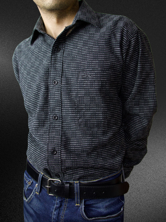 Camisa corte regular - Negro urbano