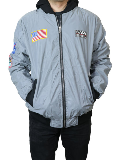 Chamarra reflejante NASA con capucha unisex