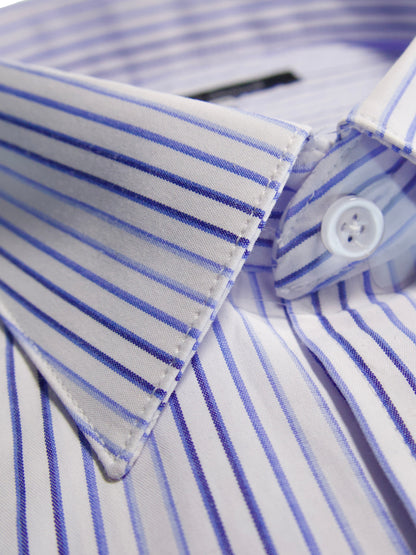Camisa corte regular - Rayas azul