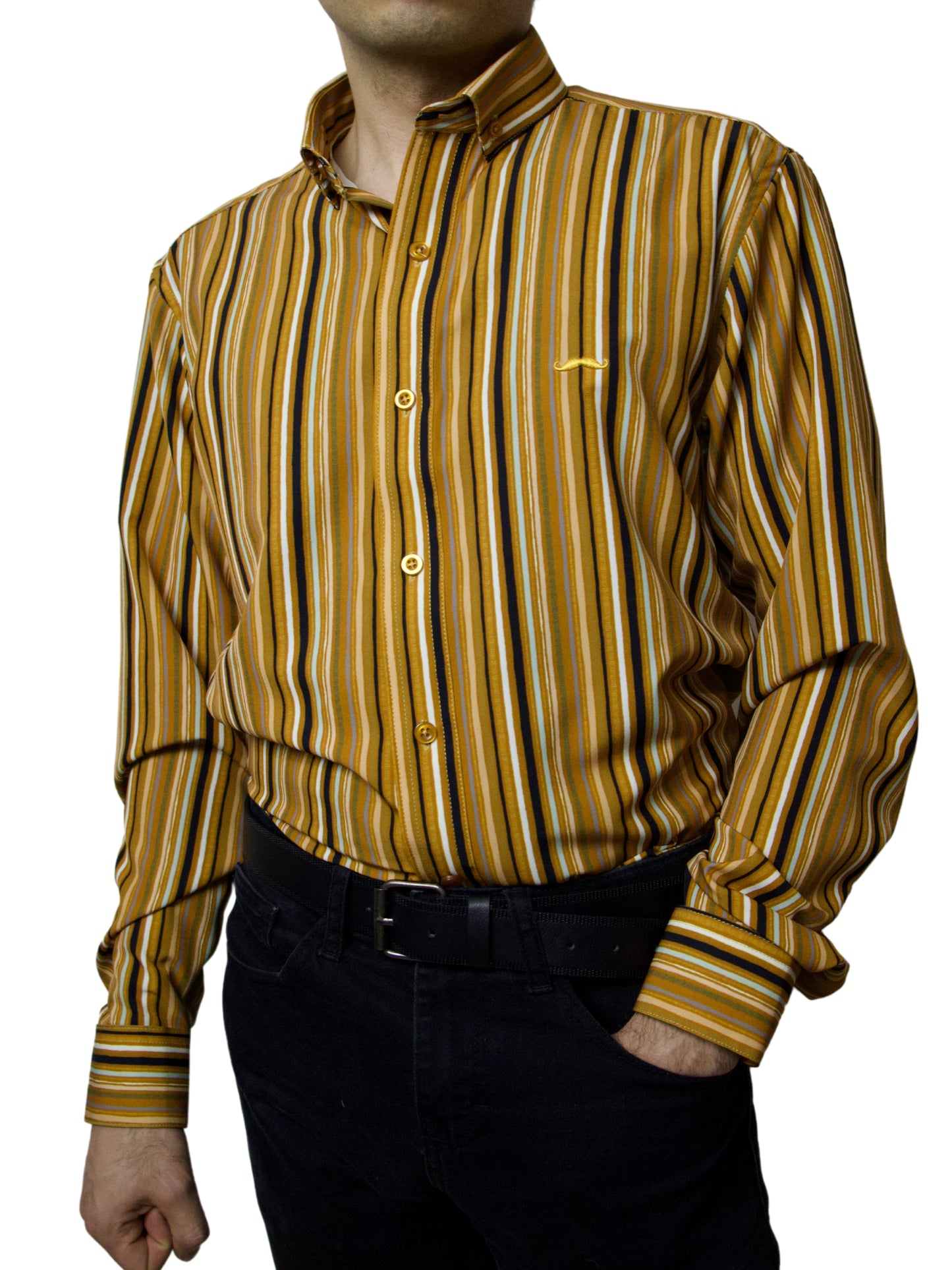 Camisa slim fit - Vintage gold