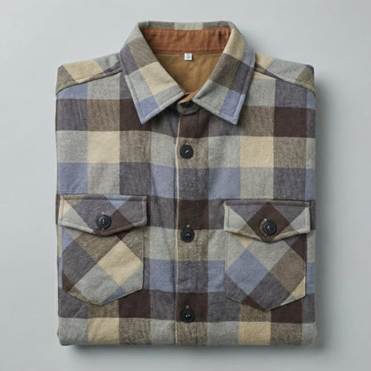 Camisa de franela slim fit con forro térmico - Varios colores