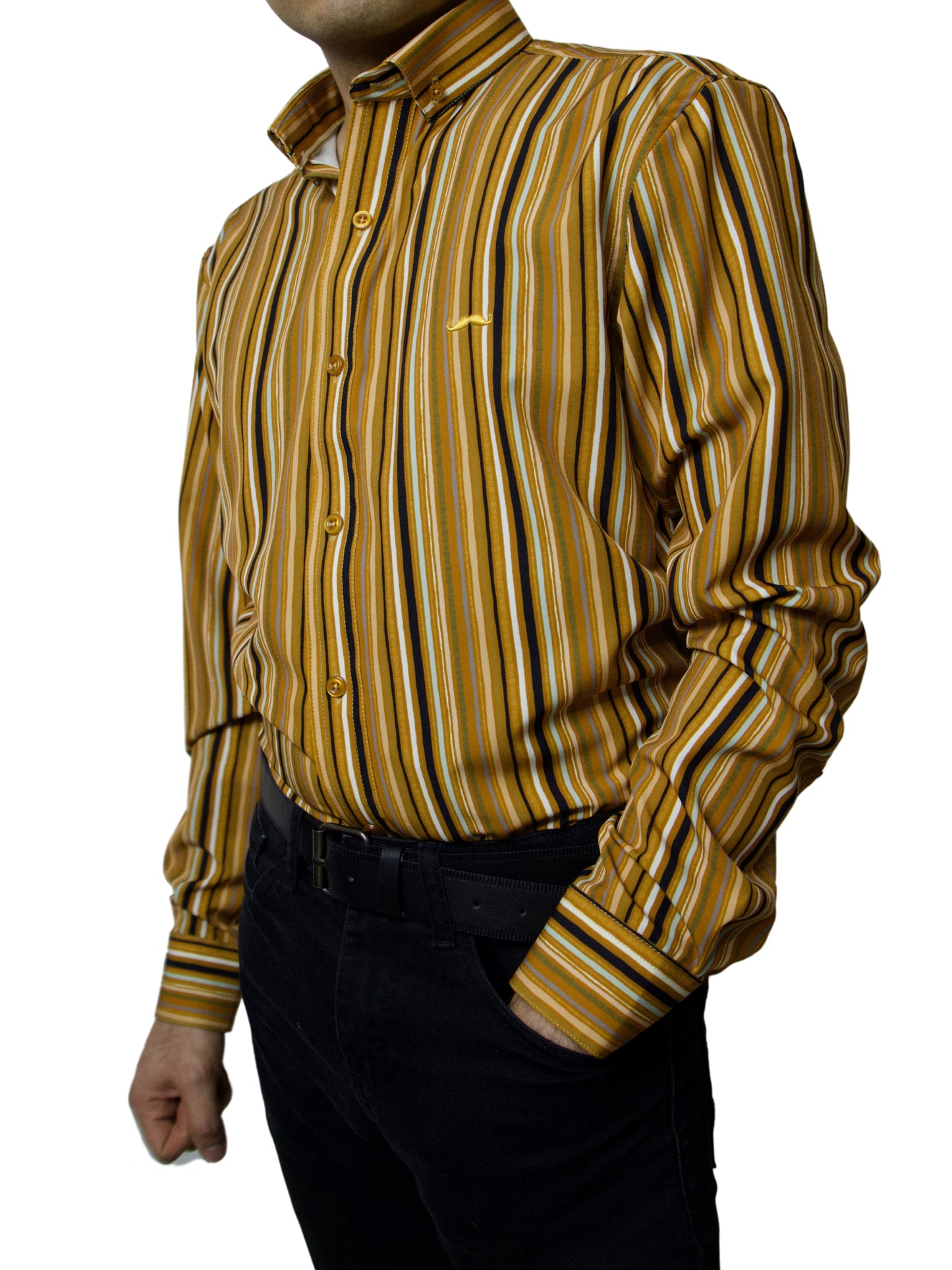 Camisa slim fit - Vintage gold