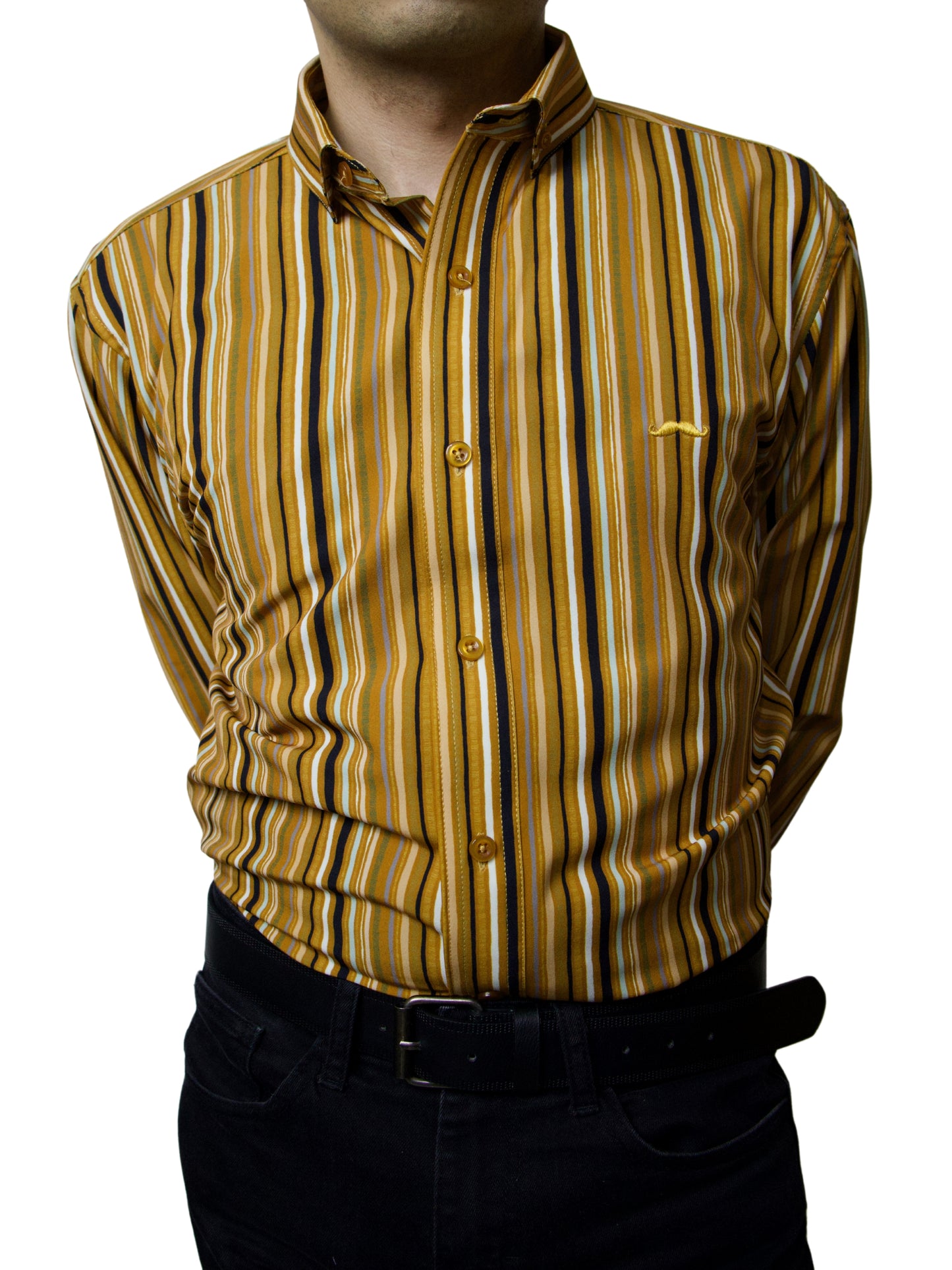 Camisa slim fit - Vintage gold