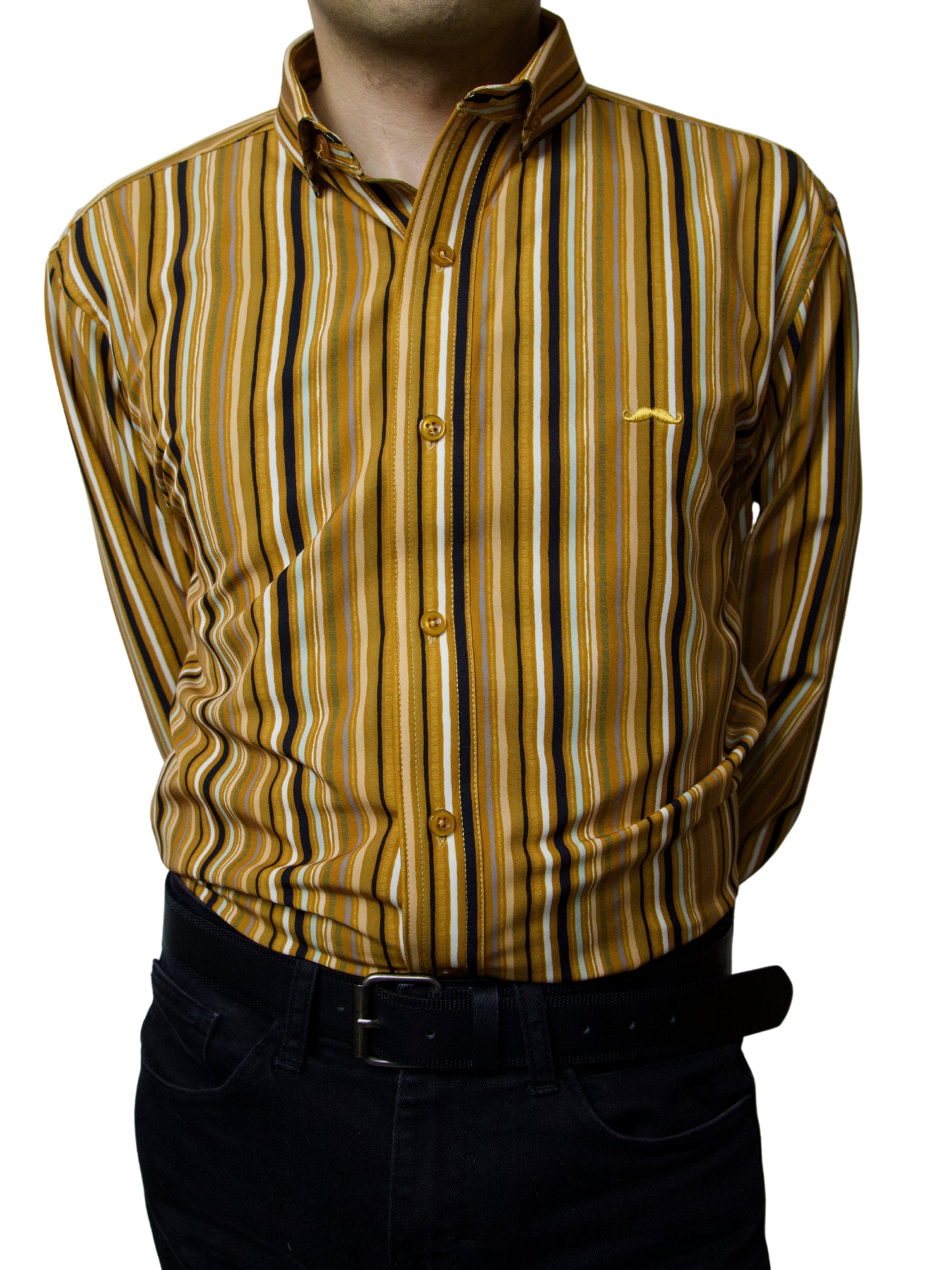 Camisa slim fit - Vintage gold