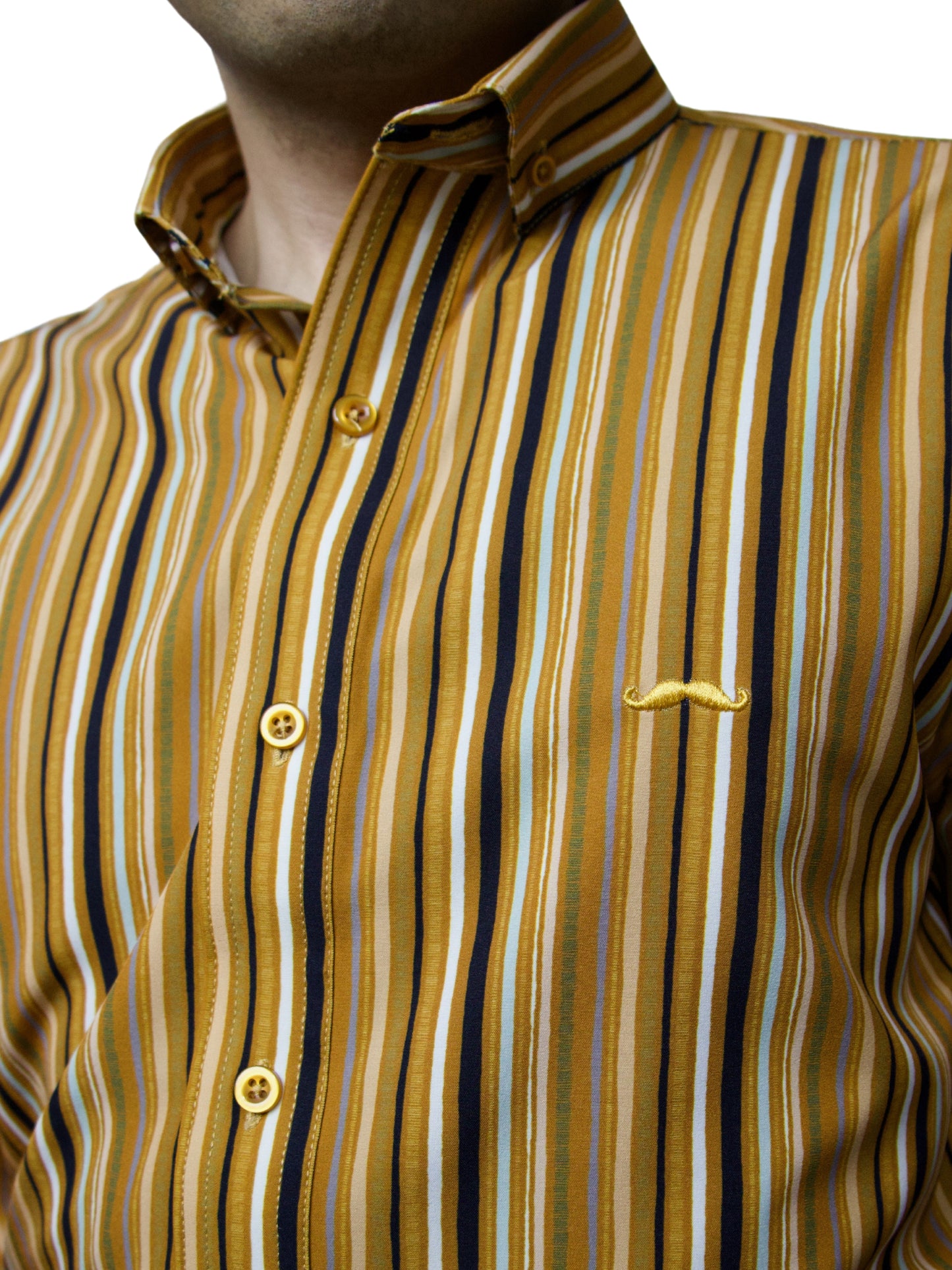 Camisa slim fit - Vintage gold