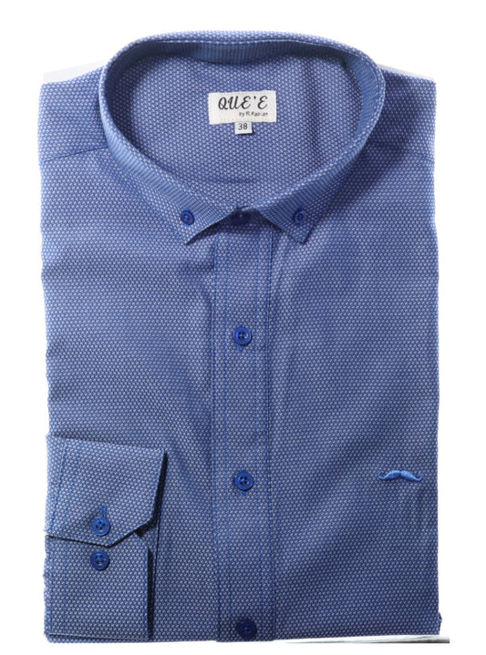 Camisa slim fit - Azul claro estampado